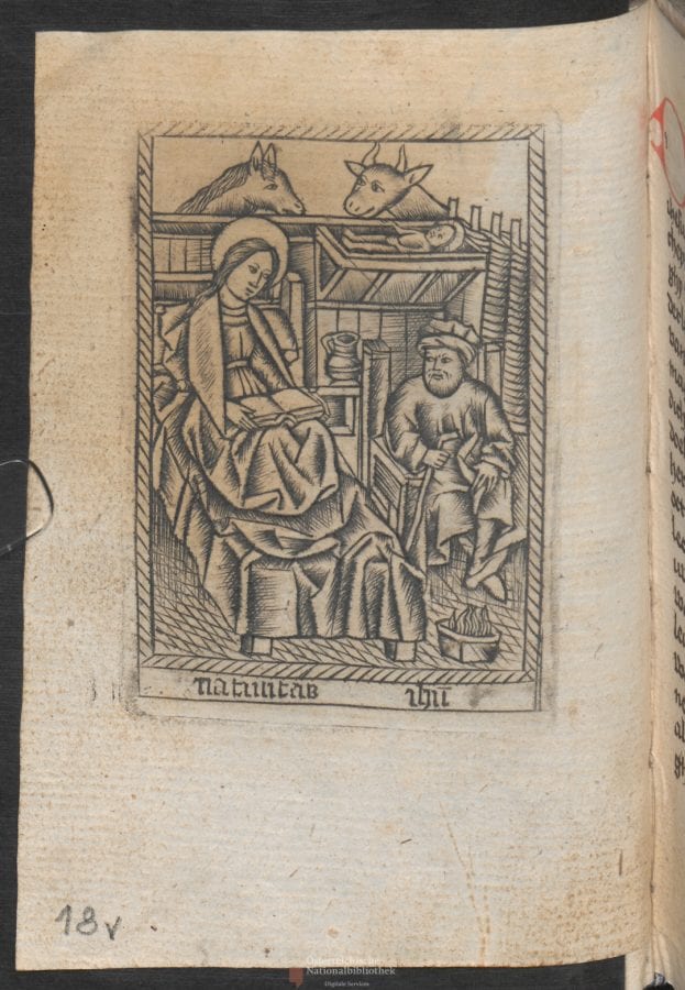 The Nativity from Master of the Ten Thousand Mart,  after ca. 1485,  Österreichische Nationalbibliothek, Vienna