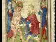 Disrobing of Christ (fol. 85v), Master of Hugo Ja,  ca. 1500,  Royal Library, The Hague
