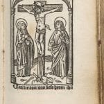 The Crucifixion from Leven Ons Heren (fol. t8r) (L, 1498,  University Library, Leiden