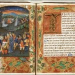 Prayer book (fols. 62v–63r) (see fig. 17),  ca. 1490–1500,  Royal Library, The Hague