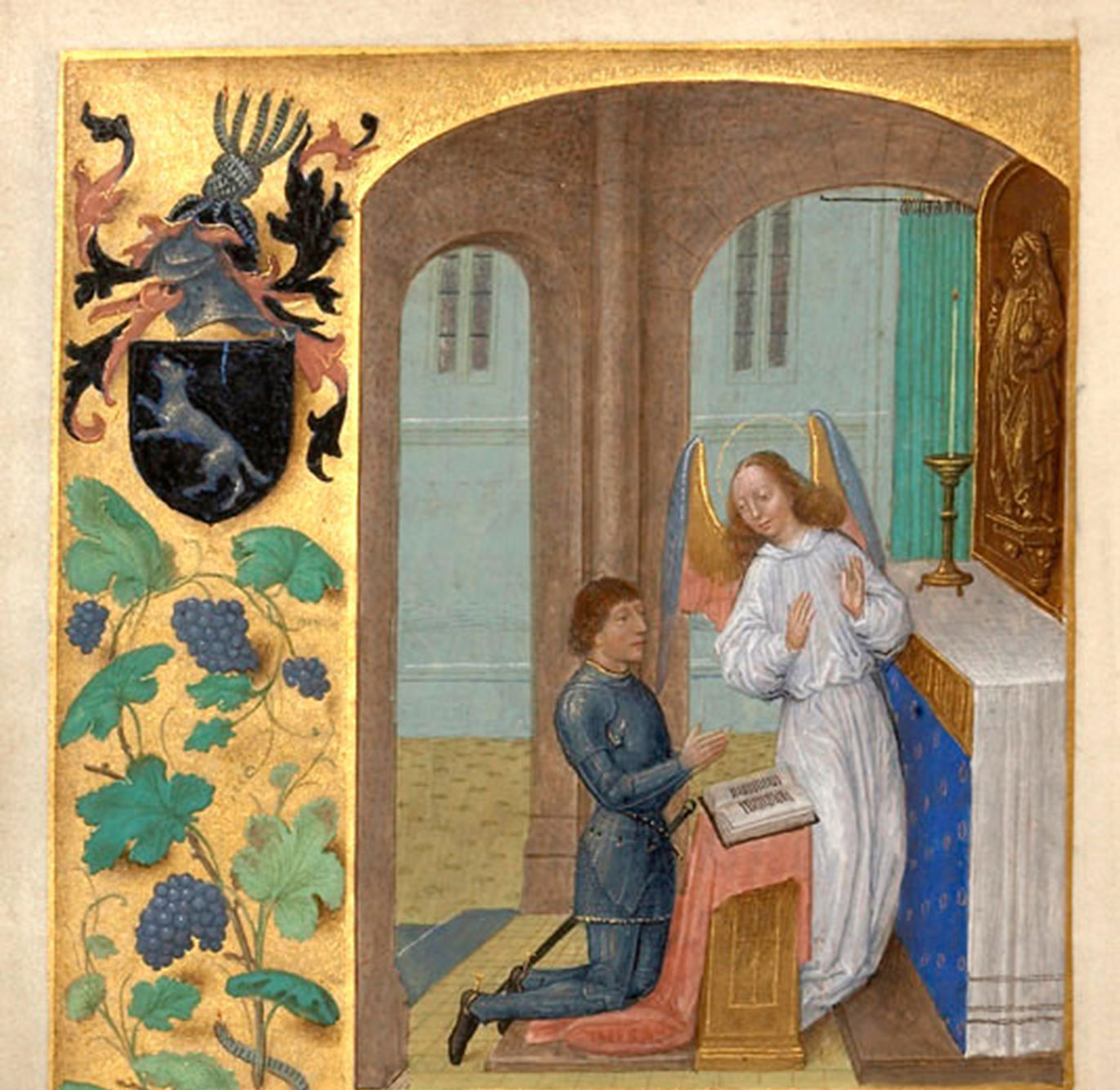 English: British Library blog Miniature of the martyrdom of Thomas