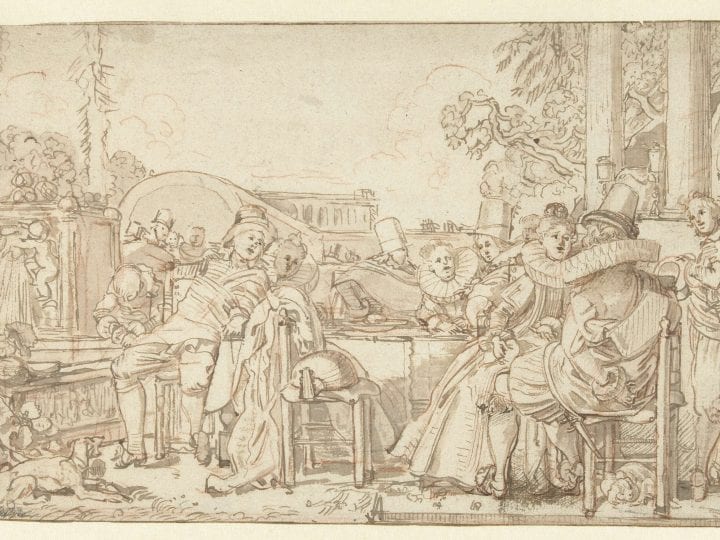 Willem Buytwech,  Merry Company in the Open Air, Rijksmuseum, Rijksprentenkabinet, Amsterdam