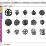 Fig. 7 Screen shot of the Kunera database showing a selection of the badges with the face of Christ.