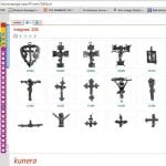 Fig. 11 Screen shot of the Kunera database showing a selection of cruciform objects.