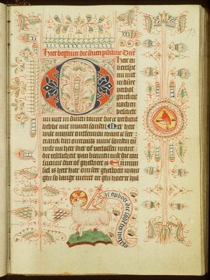 Unknown, Incipit of the Seven Penitential Psalms, Koninklijke Bibliotheek, The Hague