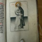 Unknown,  Grisaille miniature of Saint Peter, with offsets ,  Plantin Museum, Antwerp