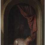 Gerrit Dou,  Cat Crouching on the Ledge of an Artist’s Atel, 1657,  The Leiden Collection, New York