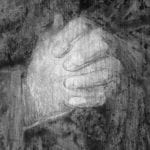 Infrared image detail of Hermit Praying showing,
