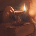 Godfried Schalcken,  Conversion of Mary Magdalen, detail of Conversi, 1700,  The Leiden Collection, New York