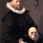 Frans Hals,  Portrait of a Sixty-year-old Man Holding a Skull,  ca. 1611,  The Barber Institute of Fine Arts, Birmingham