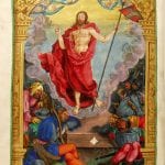 Nikolaus Glockendon,  The Resurrection, Missale Hallense of Albrecht o, 1524,  Aschaffenburg, Hofbibliothek