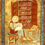  The Prophet Ezra,  Codex Amiatinus,  ca. 700,  Florence, Biblioteca Medicea-Laurenziana