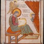  Saint Matthew the Evangelist,  Lindisfarne Gospels,  ca. 698,  London, British Library