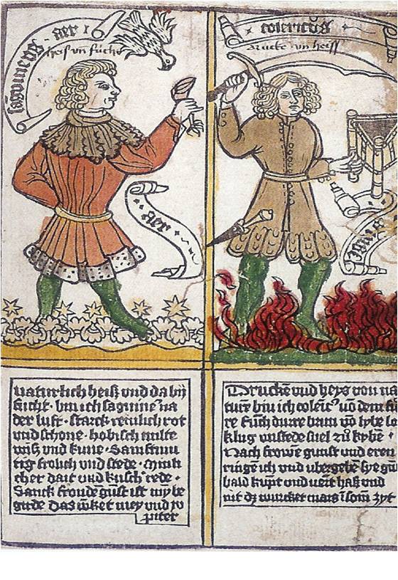  The Four Temperaments,  ca. 1450, Zentralbibliothek, Zürich