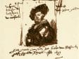 Rembrandt,  Sketch of Raphael’s Portrait of Baldassare Cas, 1639, Graphische Sammlung Albertina, Vienna