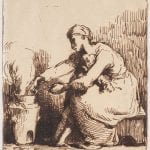 Jean-François Millet,  Young Mother Preparing the Evening Meal,  1848–50,  National Gallery of Canada, Ottawa
