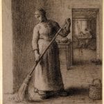 Jean-François Millet,  Woman Sweeping Her Home,  1850s,  Private collection. Christie’s