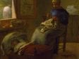 Jean-François Millet,  Woman Mending by Her Sleeping Child,  ca. 1855,  Chrysler Museum of Art, Norfolk, Virginia