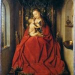 Jan van Eyck,  Virgin and Child in an Interior (Lucca Madonna),  ca. 1434-37,  Städelsches Kunstinstitut, Frankfurt