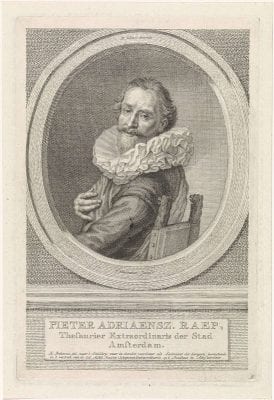 Jacob Houbraken, after Nicolaes Eliasz Pickenoy,  Portrait of Pieter Adriaensz Raep, 18th century,  Amsterdam Museum