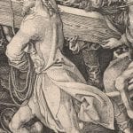 Martin Schongauer,  Christ Carrying the Cross, detail (fig. 1),  ca. 1475–80,