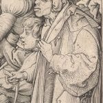 Martin Schongauer,  Christ Carrying the Cross, detail (fig. 1),  ca. 1475–80,