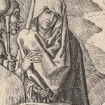 Martin Schongauer,  Christ Carrying the Cross, detail (fig. 1),  ca. 1475–80,