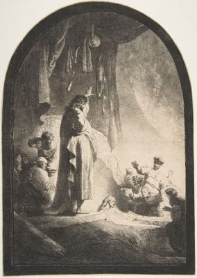 Rembrandt van Rijn,  The Raising of Lazarus: The Larger Plate, ca. 1632, The Metropolitan Museum of Art, New York
