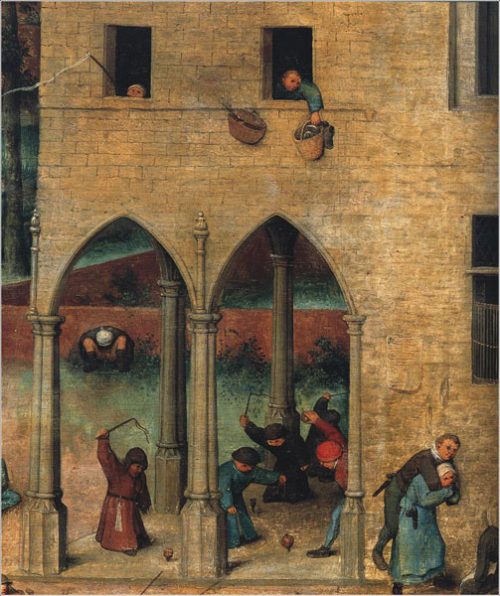 Pieter Bruegel,  Children’s Games, Duivekater bread and paper, 1560,  Kunsthistoriches Museum, Vienna