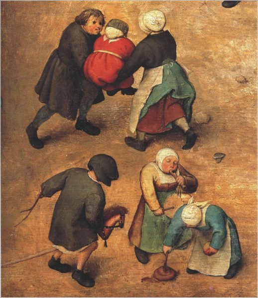 Pieter Bruegel,  Children’s Games, Hobbyhorse detail, 1560,  Kunsthistoriches Museum, Vienna