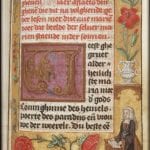 Patron in prayer, with an indulgenced rubric and ,  ca. 1500–10,  Koninklijke Bibliotheek, The Hague