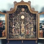 Besloten hofje with Saints Elizabeth, Ursula, and ,  ca. 1500-25,   Openbaar Centrum voor Maatschappelijk Welzijn, Mechelen