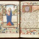 Full-page miniature with the Virgin and Child, an,