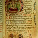 Incipit of the Adoro te, with a historiated initi,  ca. 1490-1500,  Theologische Faculteit, Tilburg