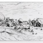 Johannes and Lucas van Doetecum after the Master of the Small Landscapes,  Landscape with View of a Village (from the seri, 1561,