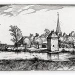 Claes Janszn Visscher after the Master of the Small Landscapes,  View of a Village, with Church Tower (from the , 1612,