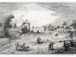 Claes Janszn Visscher,  The Road to Leiden (from the series Pleasant P,  ca. 1611-14,