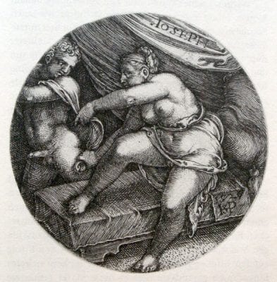 Sebald Beham, Joseph and Potiphar’s Wife, from Müller and Sc, 1526,