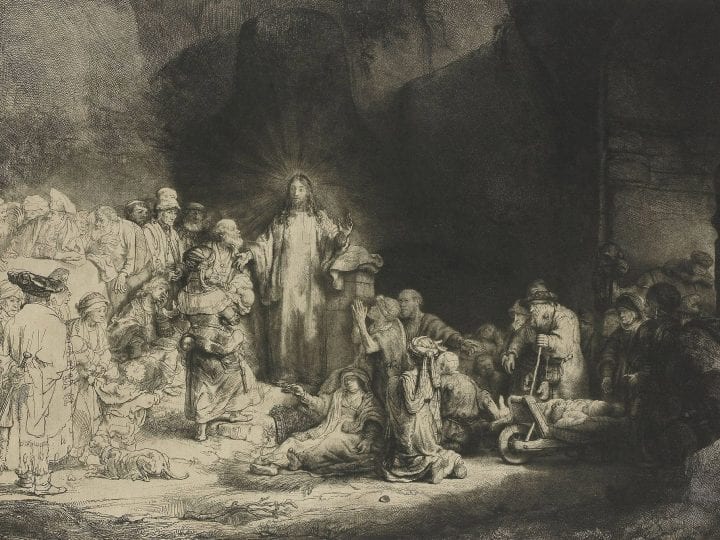 Rembrandt van Rijn,  The 100 Guilder Print (Christ Healing the Sick), ca. 1648,