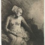 Rembrandt van Rijn,  Woman at the Bath with a Hat Beside Her, second , 1658,