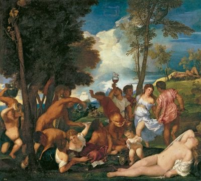 Titian,  The Andrians,  1523–26,  Madrid, Museo del Prado