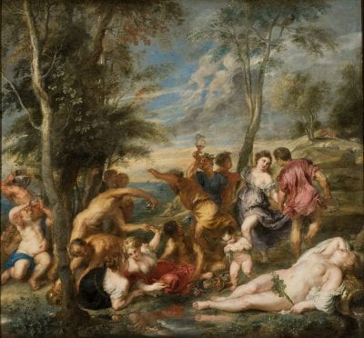 Peter Paul Rubens, after Titian,  The Andrians,  1630s, Stockholm, Nationalmuseum