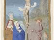 Master of the First Prayer Book of Maximilian and/or workshop,  The Crucifixion, cutting from the Hours of Louis ,  ca. 1490–95,  Amsterdam, Rijksmuseum, Rijksprentenkabinet