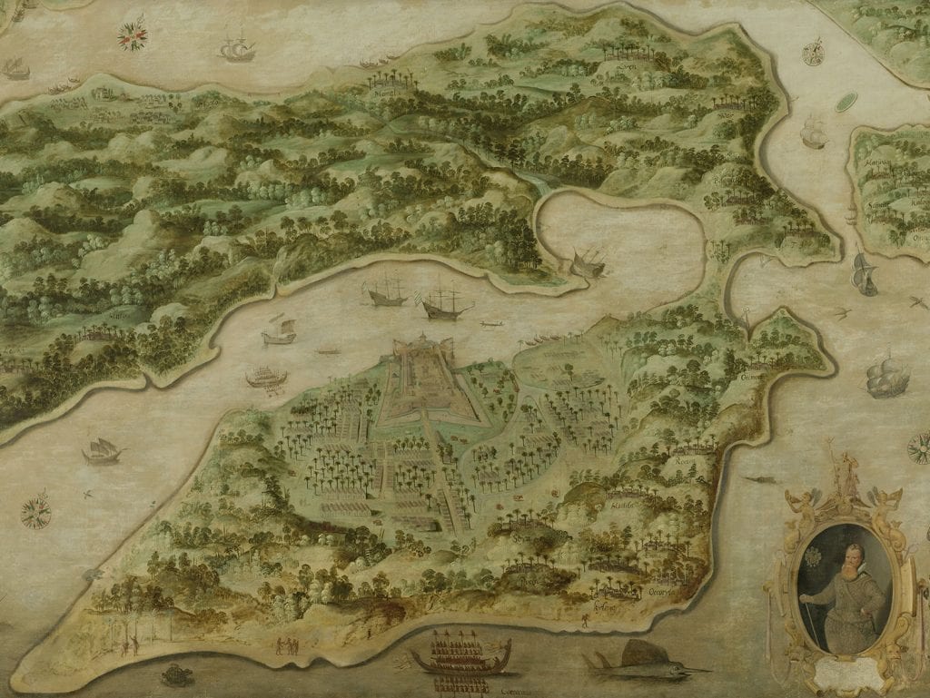 The Company One Keeps View Of Ambon ca 1617 In The Dutch East India 