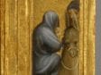 Mosan/South Netherlandish artist;  Flight into Egypt;  detail of a tabernacle;  ca. 1395–1400;  tempera on gilded oak;  137 x 47.5 cm (overall).;  Antwerp, Mayer van den Bergh Museum;  inv. MMB.0002