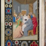 Maximilian Master,  The Last Supper (jewel border), 172 x 99 mm, in t,  ca. 1490–95,  Oxford, Bodleian Library