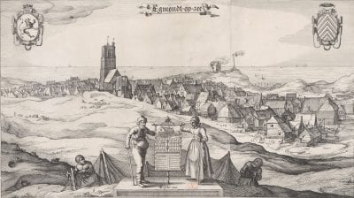 Claes Jansz Visscher (Amsterdam 1587–1652 Amsterdam),  View of Egmond aan Zee,  ca. 1615,