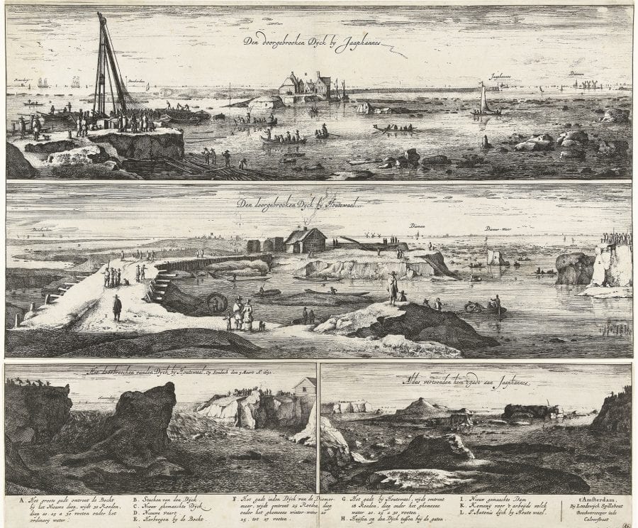 Roelant Roghman (Amsterdam 1627–1692 Amsterdam), The Breach in the Dike between Amsterdam and Diem, 1651,