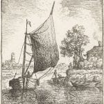 Jan van Almeloveen (Mijdrecht ca. 1652–after 1683 Utrecht?),  Six Places along the Lek and the Lopiker Wetering,  ca. 1680,