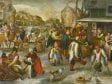 Marten van Cleve,  Carnival in a Village with Beggars Dancing, 1579, monogrammed MC (in ligature) and dated 1579,  St. Petersburg, Hermitage